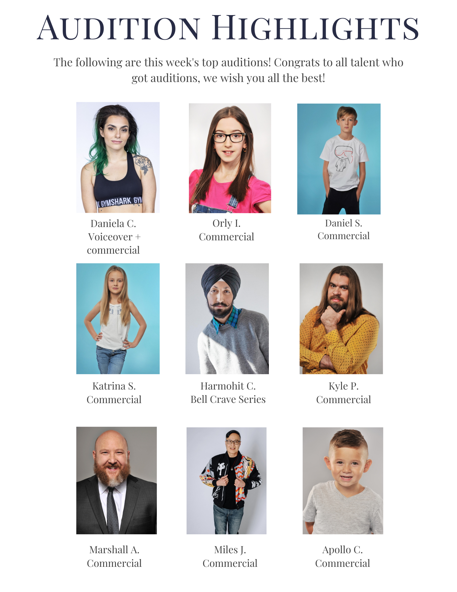 Toronto Talent Agency Kids Acting Agency Toronto Audition